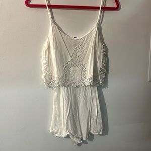 White shorts romper